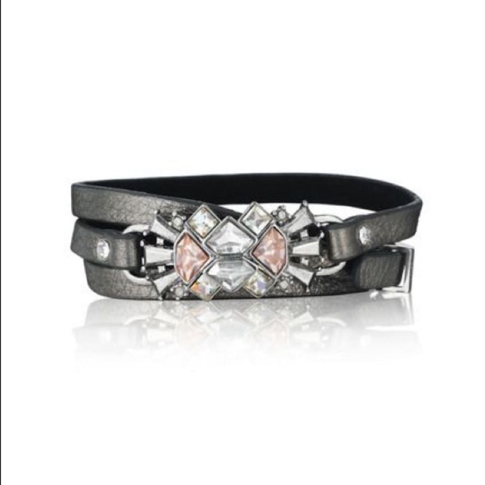 Chloe Isabel Celestial Frost Leather Wrap Bracelet